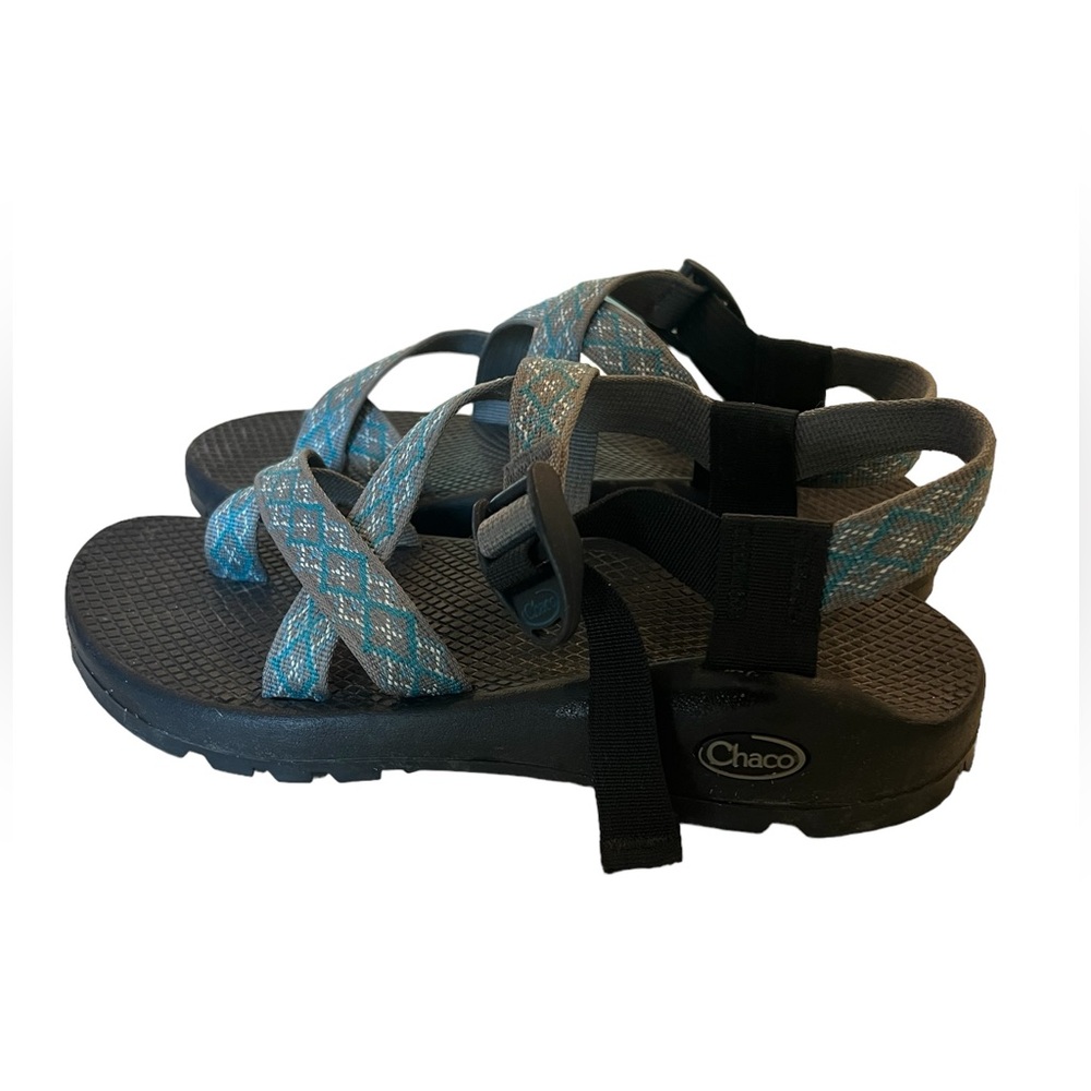 Chaco EUC Z Cloud Gray Turquoise Women’s 9